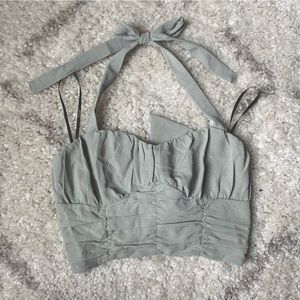 NWT Green Forever 21 Halter Crop Top
